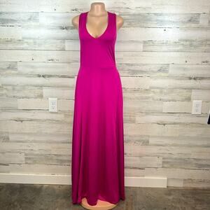 NWT Love X Design Nordstrom Slinky Satin V-Neck Maxi Dress Women’s Size Medium